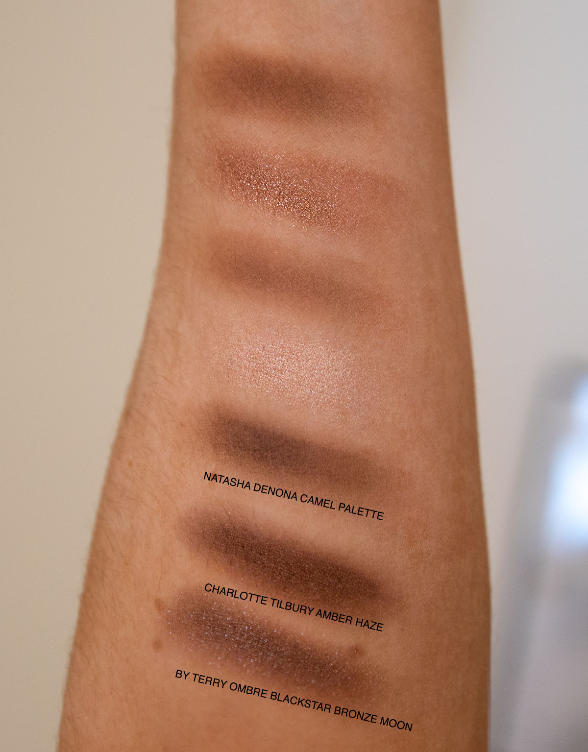 bronze eyeshadow swatches