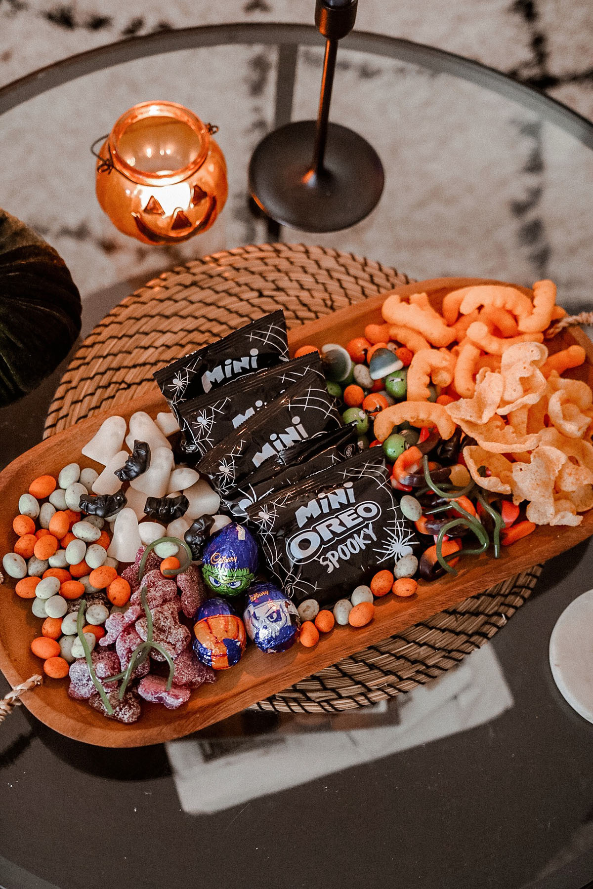 halloween movie night halloween movie night evening spooky snack board